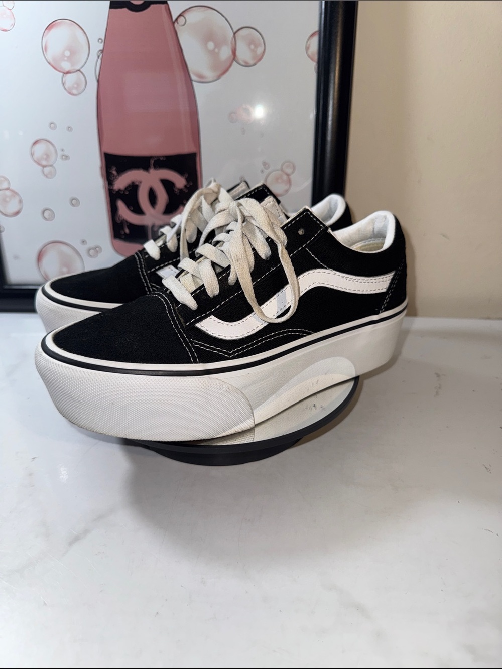 Vans Old Skool Unisex Platform Sneakers - Size W6.5 or M 6 - Picture 5 of 11